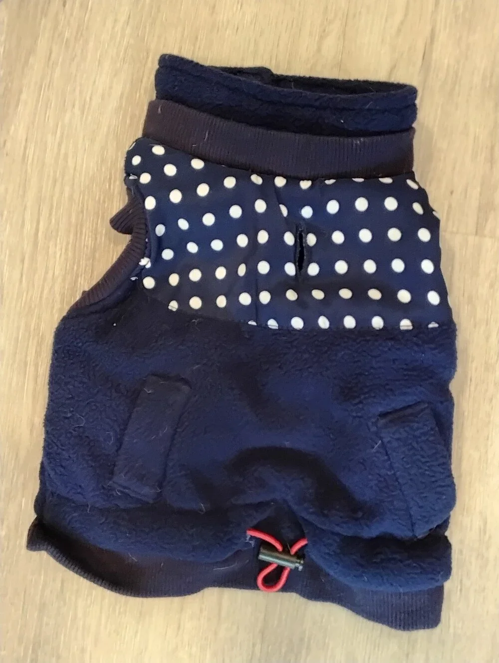 Heavy Weight Blue & Poka Dot Dog Sweater/Jacket Size XS/Small